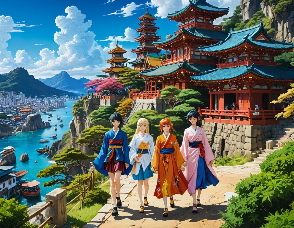 A vibrant, vast landscape showcasing a fusion of cultures, featuring characters from diverse adult anime and manga, with elements of eroticism subtly integrated into the scene. The backdrop includes iconic landmarks from around the world, while characters interact in a lively community setting. Intricate details such as colorful costumes and playful poses capture the essence of the adult anime genre. super-realistic. vibrant colors. dynamic composition.